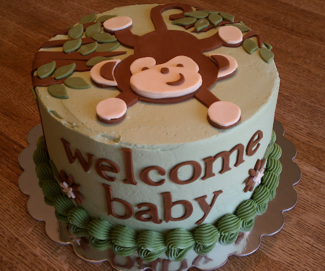 monkey theme so i made a monkey cake of course